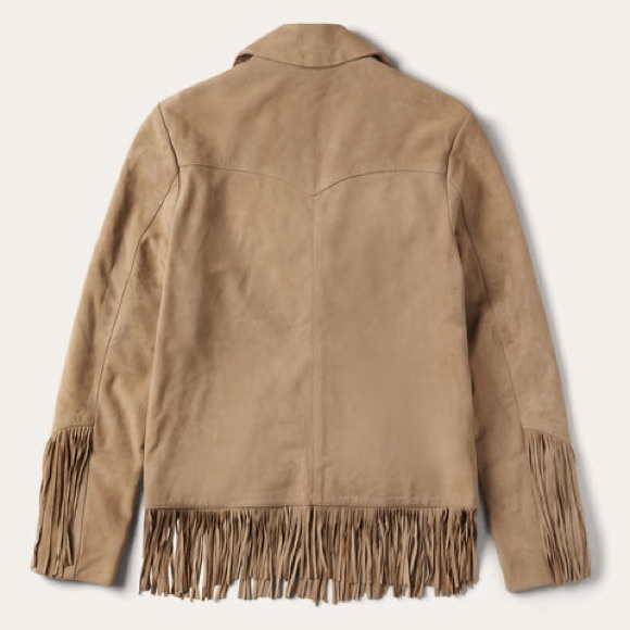 NWT Stetson Fringe Suede Leather Jacket Light Tan Size L - Picture 5 of 16